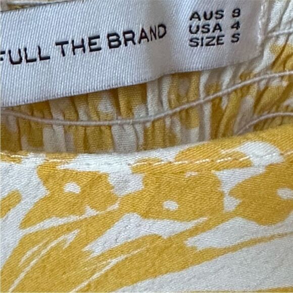 Faithfull The Brand Kasbah Jumpsuit Yellow and White Floral | Size 4 - Picture 7 of 12